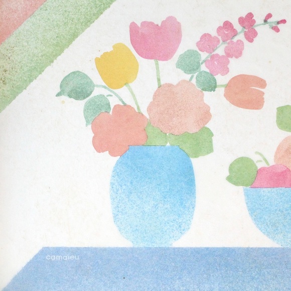 Vintage 1980s French Serving Tray Fiberglass Bamboo Alpac Anne Stringer Camaieu - Picture 4 of 10